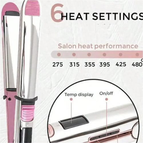 2-in-1 Hair Straightener and Curler, 1 Inch Professional Ceramic Ionic