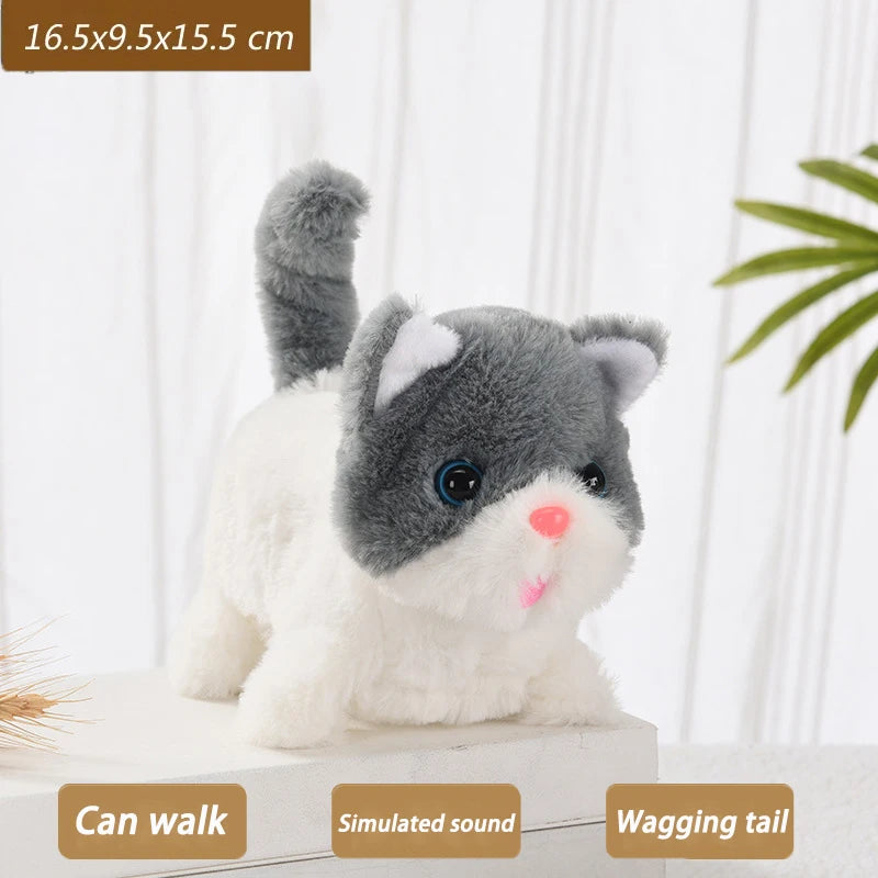 New Walking Kitty Plush Toy Electric Interactive