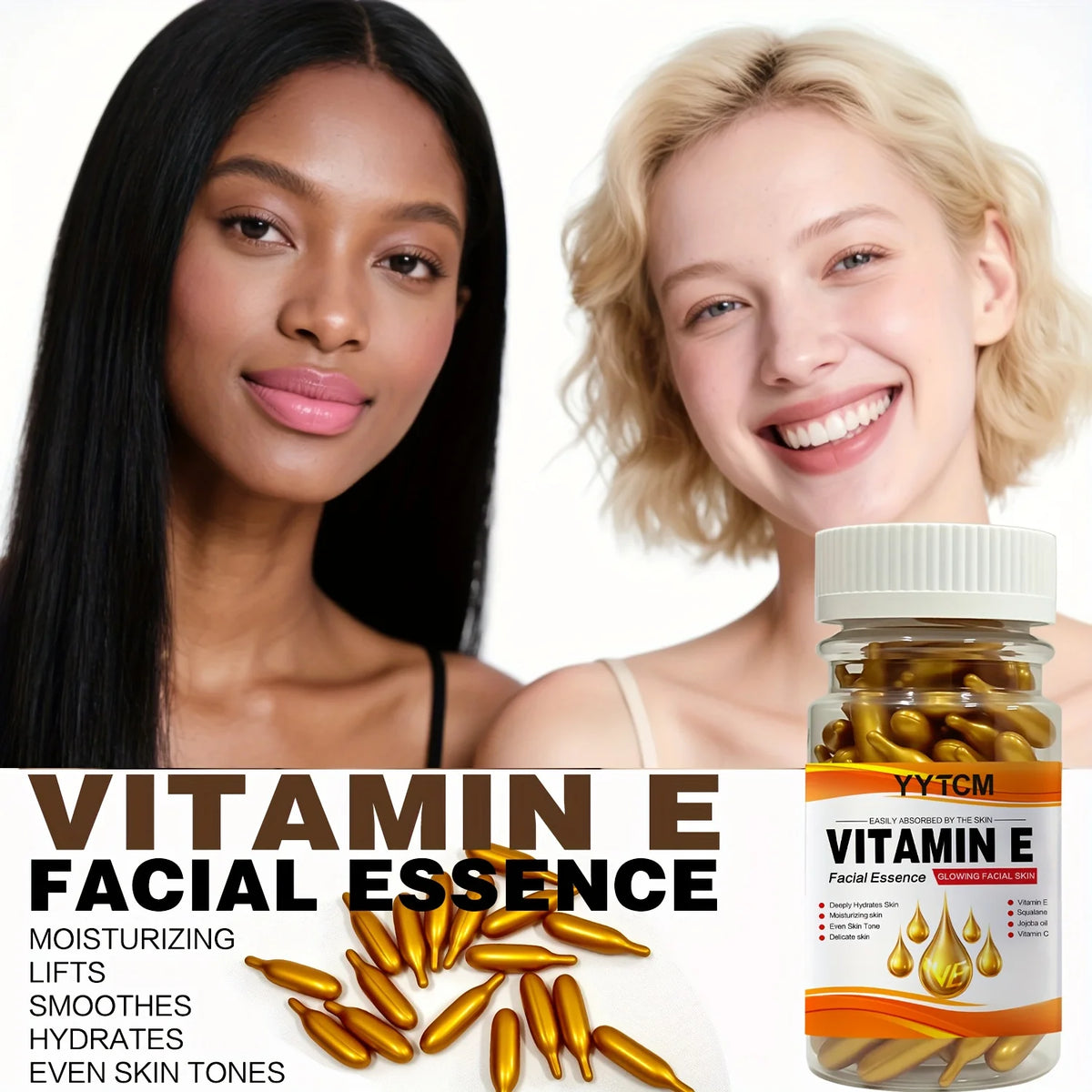 Vitamin E Deep Moisturizing Capsule Essence, hydrates and smooths the skin