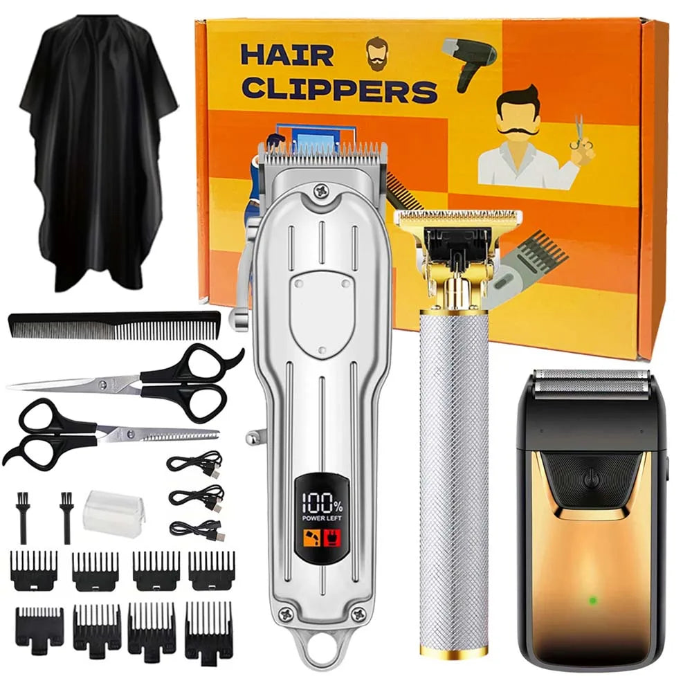 3 in1/1pc Professional Hair Clipper Kit Electric Shaver