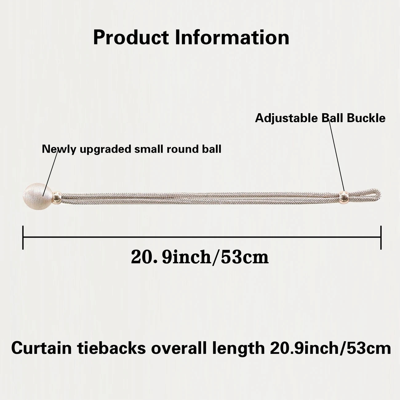 2pcs Pearl Curtain Tiebacks, Curtain Pearl Tiebacks, Decorative Fixings, Rope Curtain Tiebacks No Punch Adjustable Pull-outs