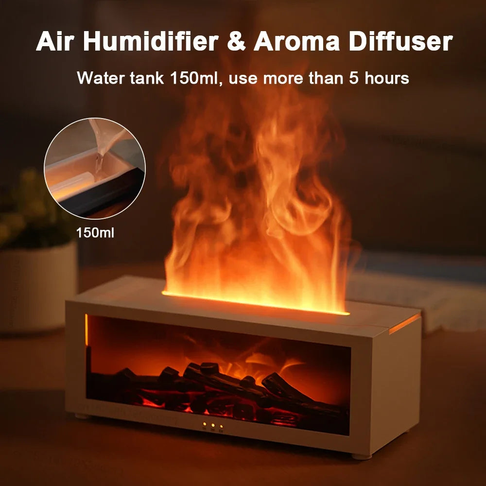 Imitation flame aromatherapy humidifier, a must-have for winter heating, practical and creative atmosphere aromatherapy machine