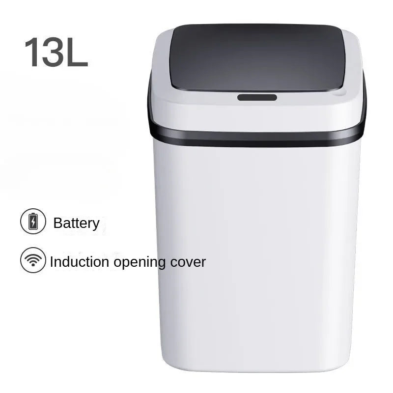 13L Smart Trash Can Automatic Sensor Dustbin Touchless Trash Can Electric Waste Bin for Home Kitchen Bathroom Recycling Trash