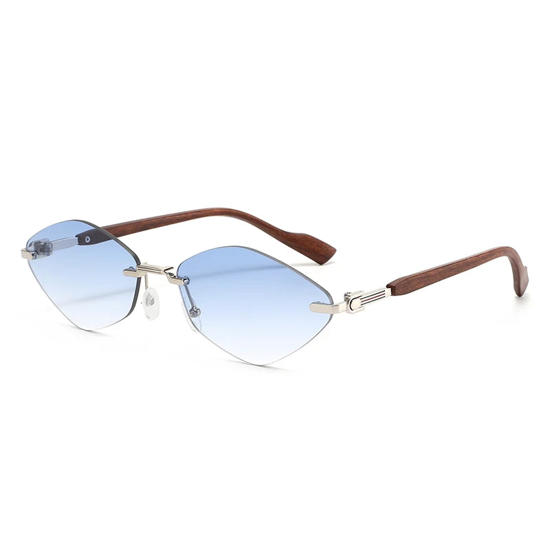Rimless Diamond Shape Women Sunglasses 2026 Vintage New in Sunglasses Trendy Girls Sun Glasses Очки Солнечные Женские
