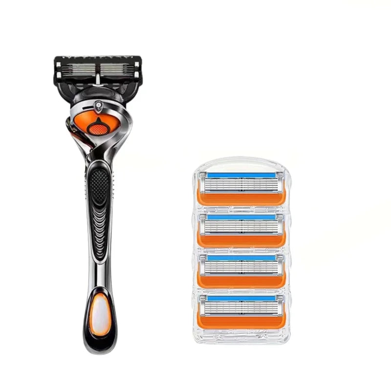 4/12/16 Pcs 5-layer Men's Razor Fusion Pro Power Shaving Shaver Male Face Beard Hair Trimmer 5 Layer Blades Replacement Refills