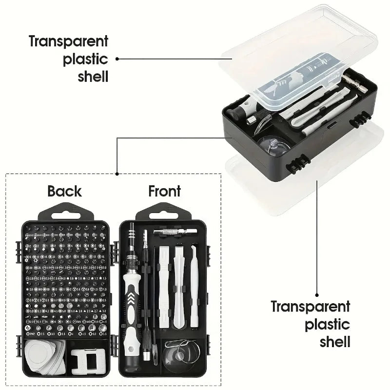 115‑in‑1 Magnetic Screwdriver Set High Hardness Bits Multi‑Repair Tool Kit