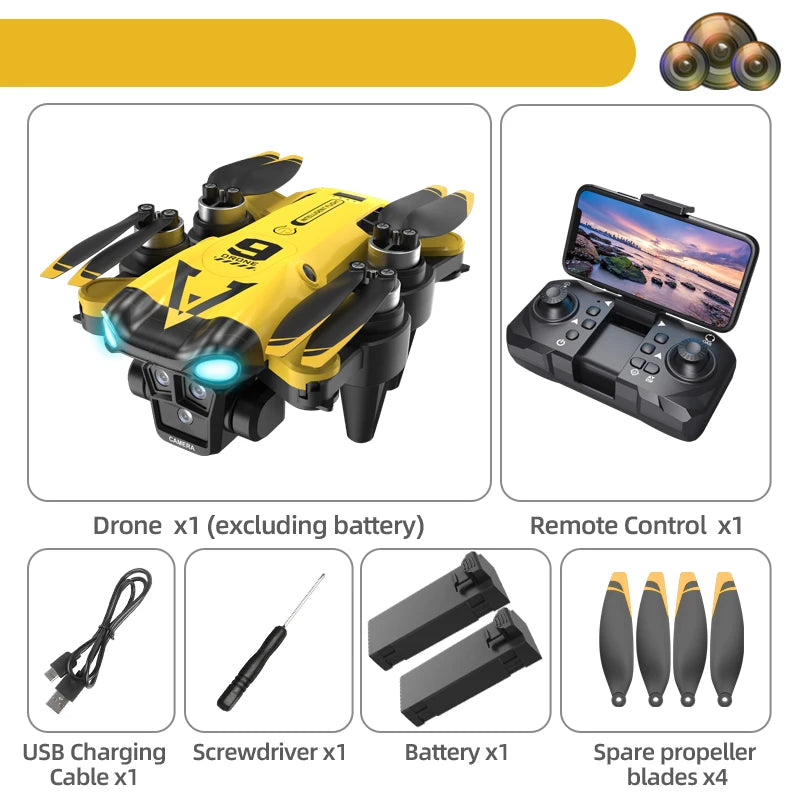 New B9 Pro RC Drone 4K 1080P Wide Angle Dual HD Camera Foldable Quadcopter WiFi FPV Altitude Hold