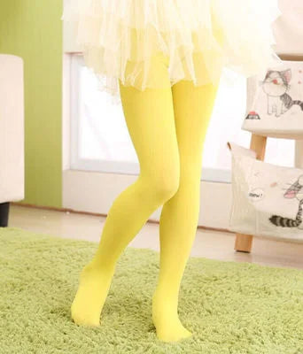 Children Girls Tights for Kids 1 to 15Y Classic Ballet Dance Pantyhose Baby Velvet Candy Color Spring Summer Student Stockings