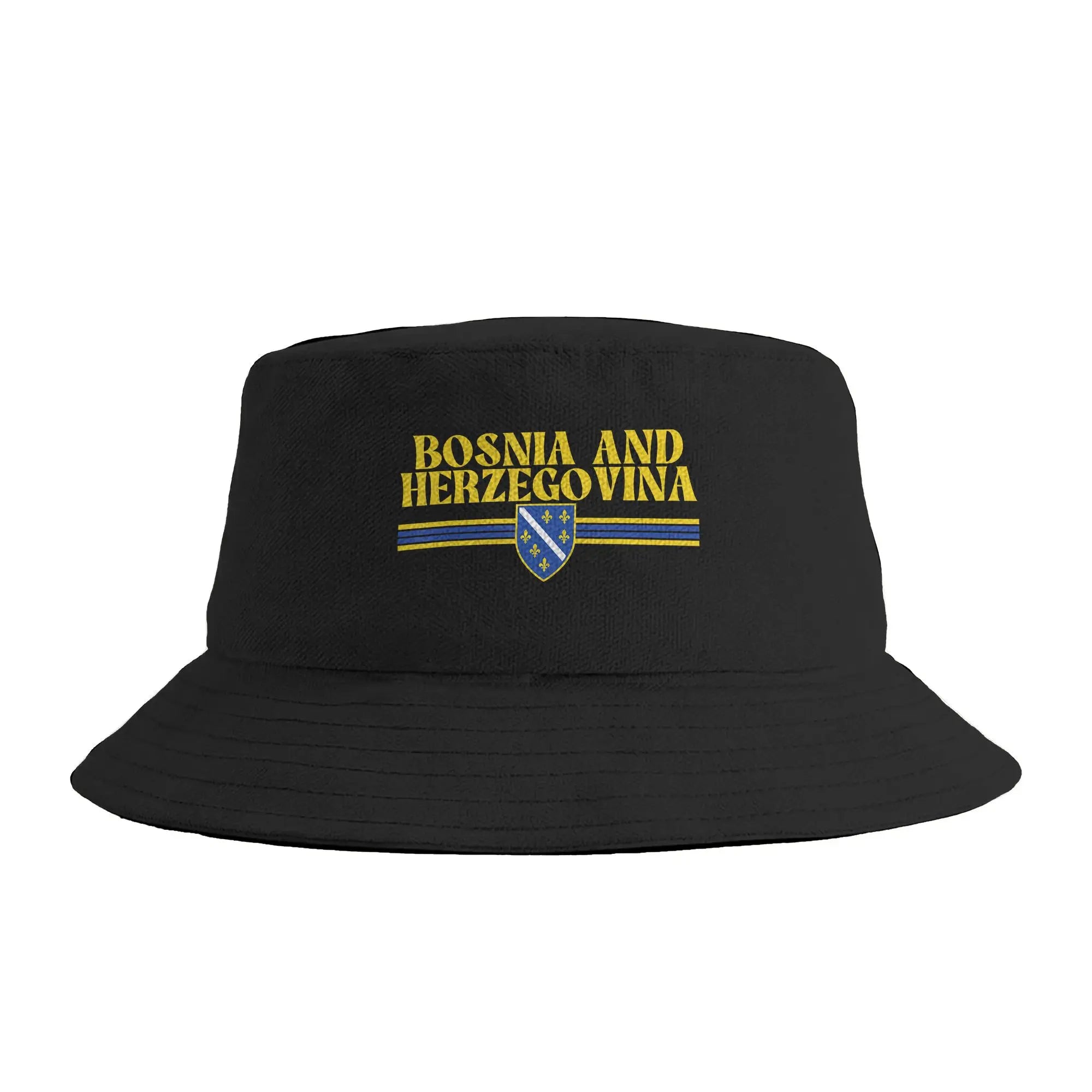 Bosnia Herzegovina Flag Bucket Hat  Streetwear Fisherman Caps Personality Vacation Sunscreen Hats For Unisex Funny Pattern Cap