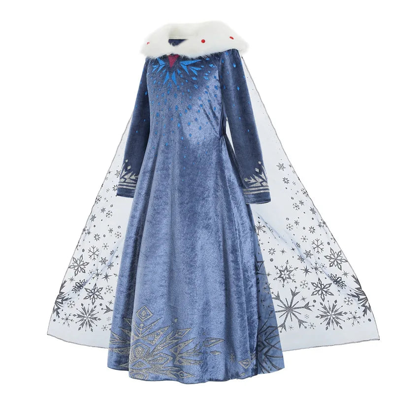 Elsa Dress for Girl Princess Birthday Party Winter Costume