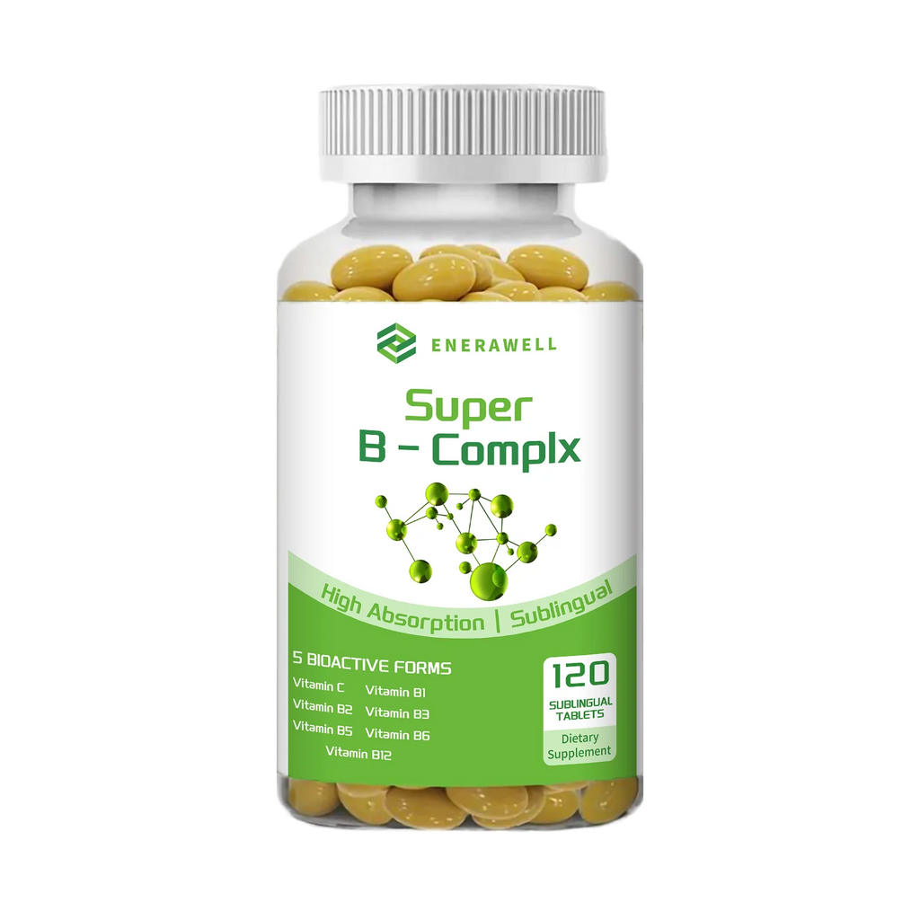 Vitamin B Complex for Energy, Brain & Heart Support - with B1, B2, B3, B5, B6, B12 with Vitamin C, Choline, Inositol
