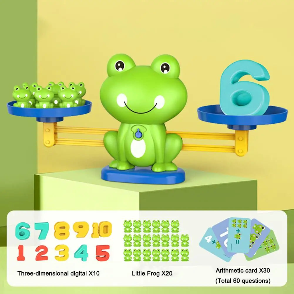 Funny Frog Scale Math Toys for Children Early Education Intelligence Enhancement Addition & Subtraction Balance Game