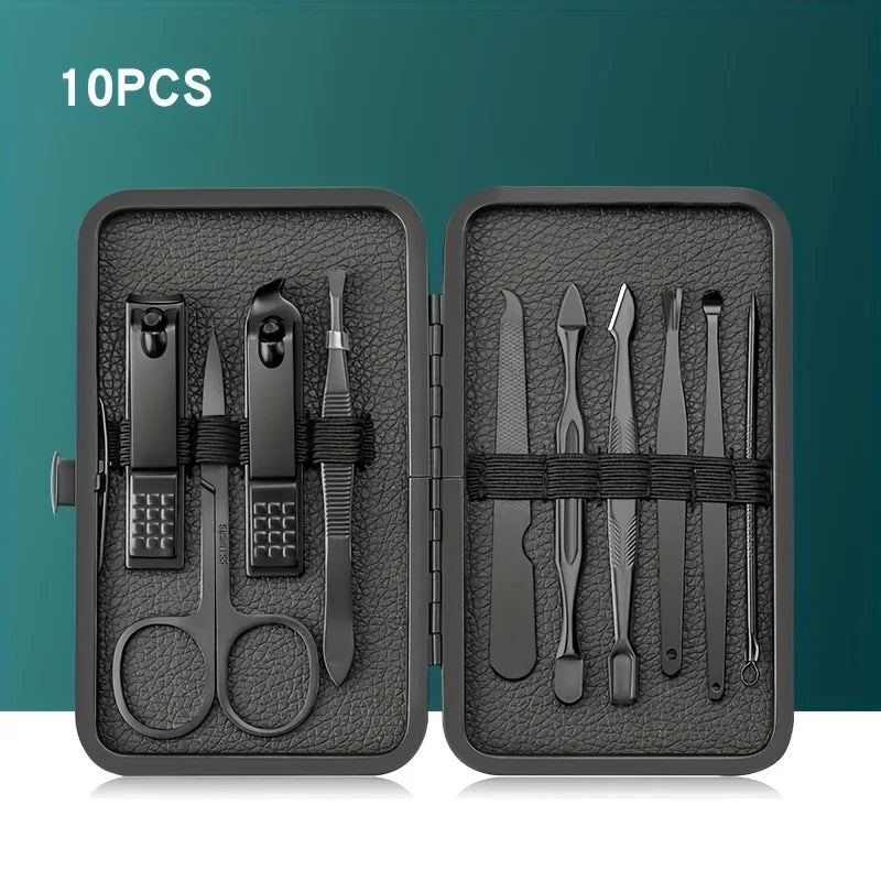 7/10/12/18/20/24PCS Set Professional Fingernail Toenail Set Stainless Steel