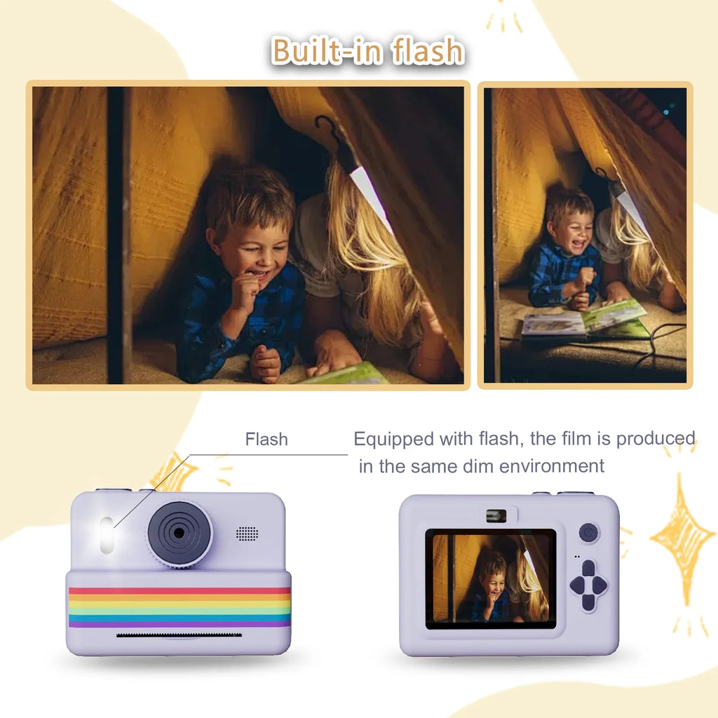 Kids Digital Camera With Instant Print Mini Printer 2.8inch Video Portable Thermal Instant Photo Print Kids Camera With Printer