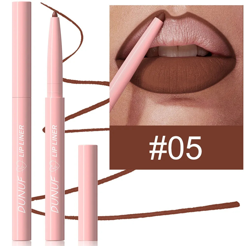 Multi Color Matte Lip Liner Crayon, Velvet Waterproof Lip Pencil