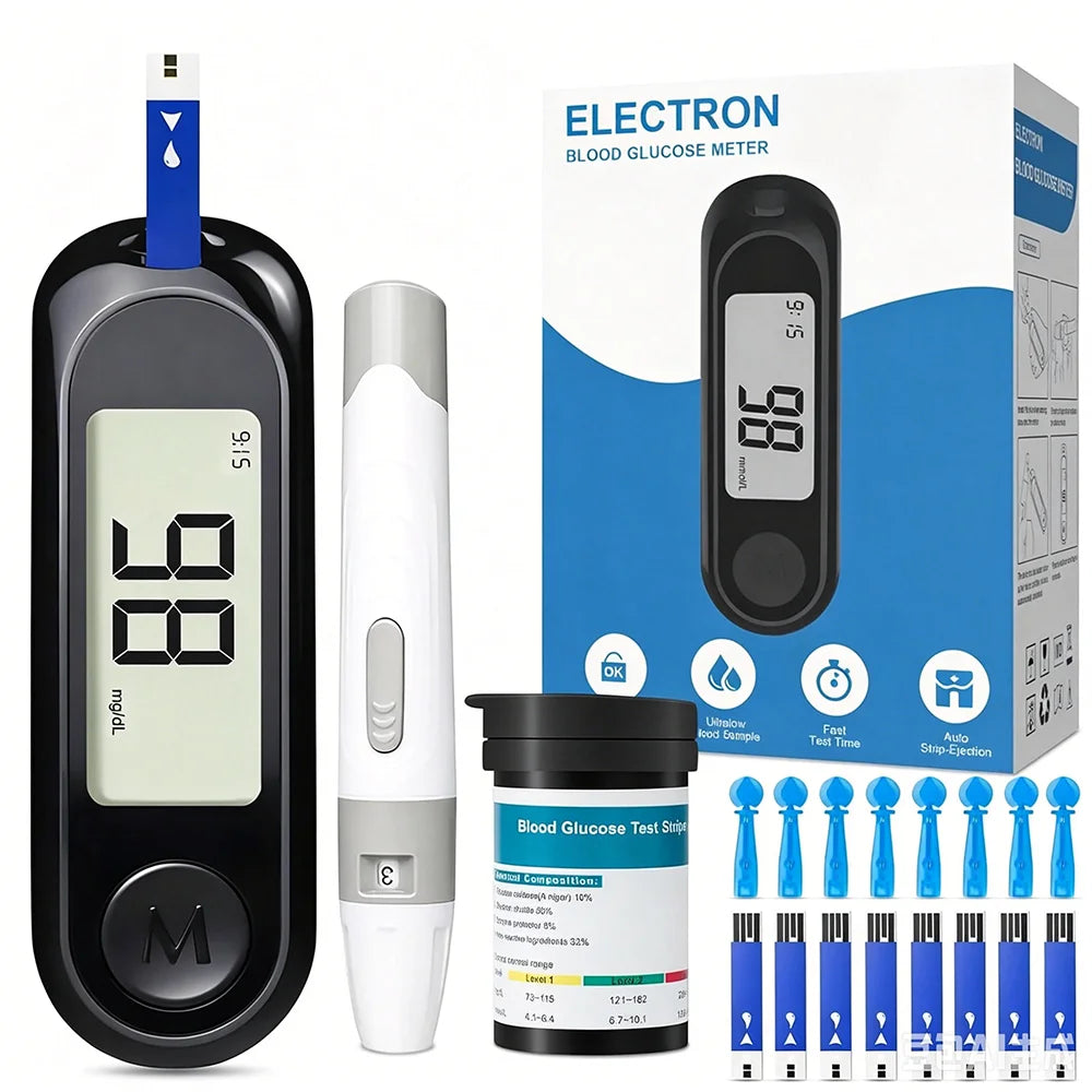 Blood Glucose Meter 50pcs Diabetes Testing Kit No Coding Glucometer Glucose Meter for Home Use Complete Glucose Meter Kit