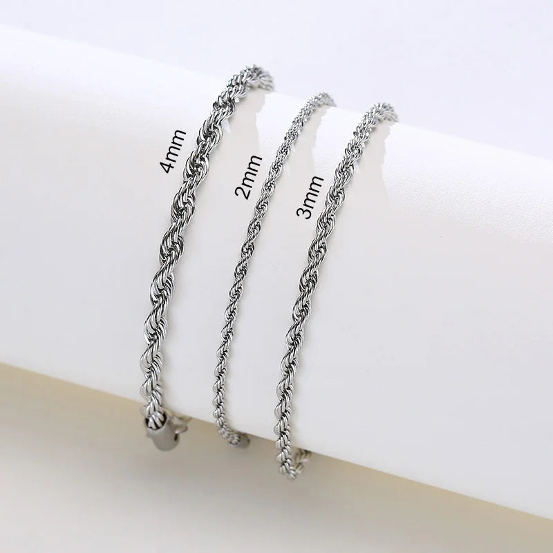 Vnox Unisex Rope Chain Bracelets for Men Women