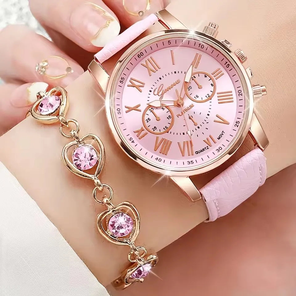 Fashion Women's Quartz Watch Leather Band Analog