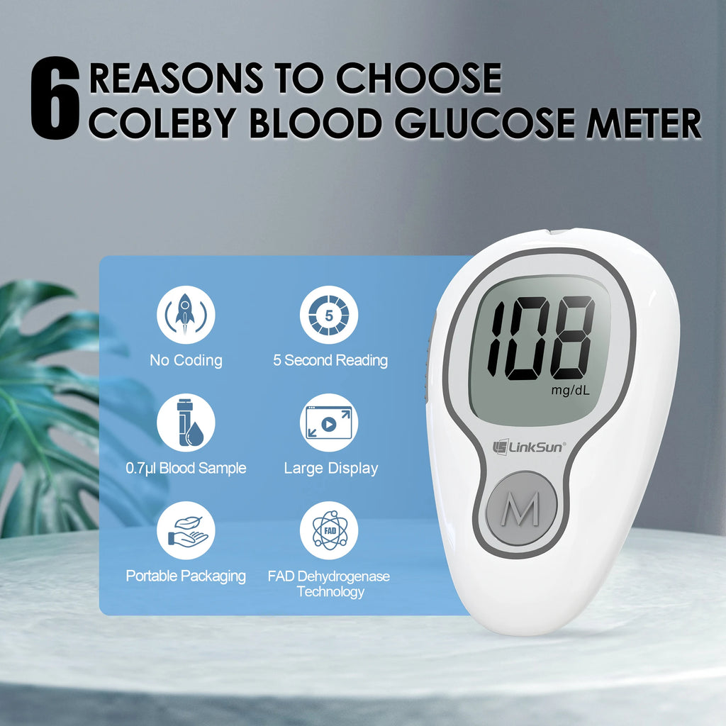 Blood Glucose Monitoring G-425-3 Diabetes Testing Machine Blood Sugar Meter Test Strips 5s Get Results Glucose Meter Complete