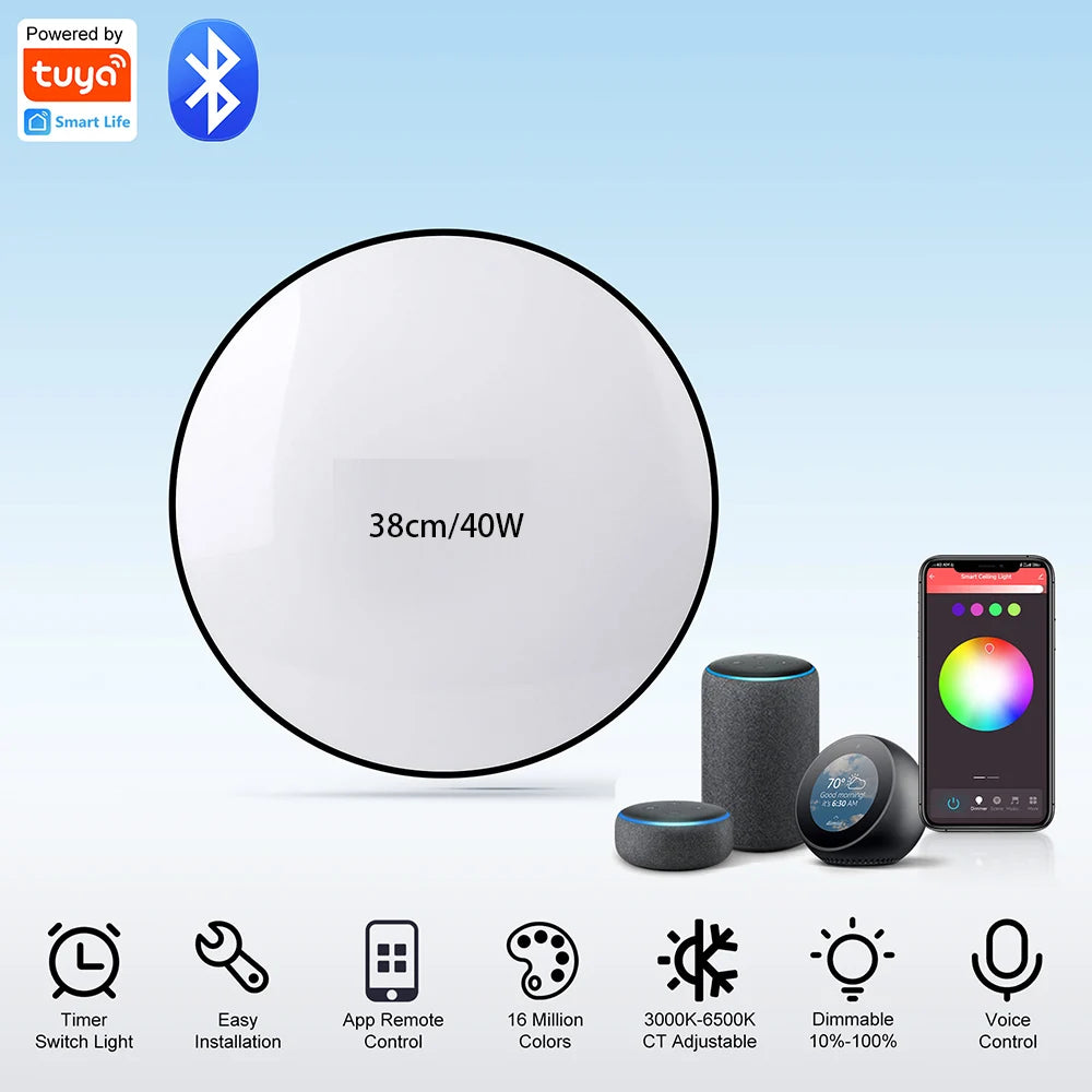 Modern Ceiling Lamp With Remote Control Room Decor Dimmable RGB LED Ceiling Light Fixture For Living Room Bedroom Corridor