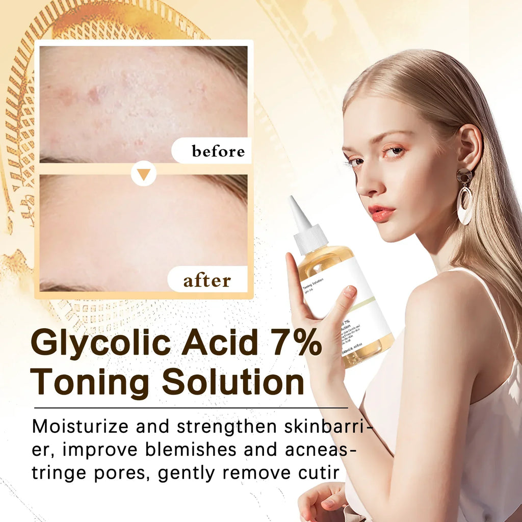 Glycolic Acid 7% Percent Toning Solution Face Exfoliant