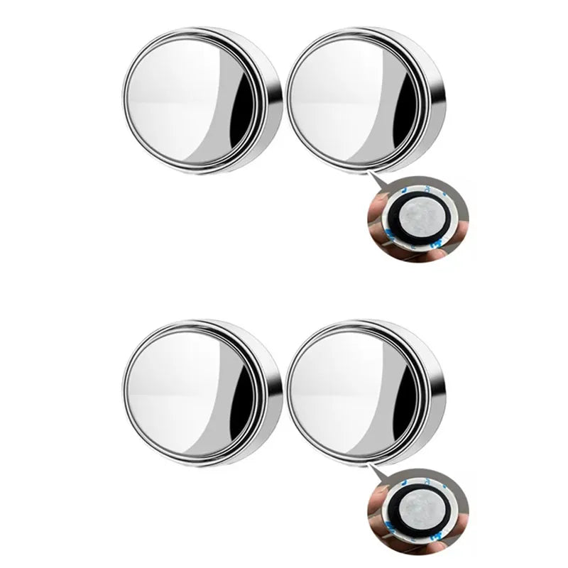1-4Pcs Car Suction Cup Mount Auxiliary Rearview Mirror 360 Degree Rotating