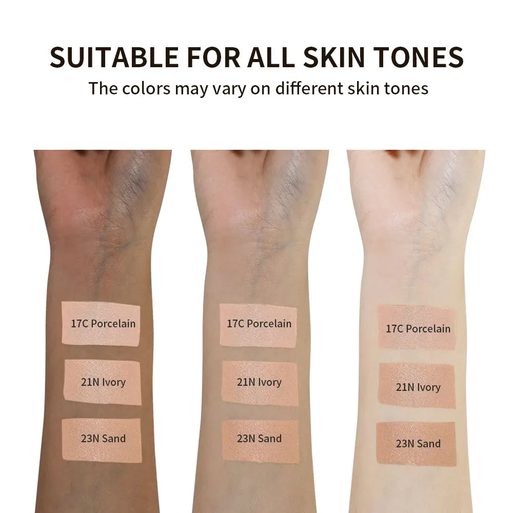 Korean Air Cushion Foundation Lightweight Natural Moisturizing Buildable Coverage Long-lasting Waterproof Women's Base Makeup