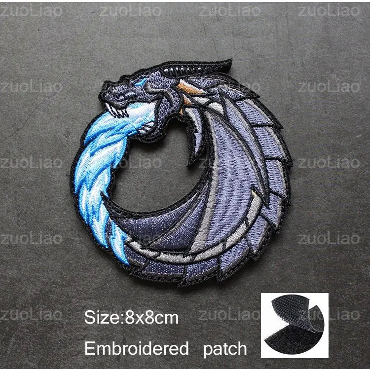 3D Embroidery Creative  Gold Coins and Stereo Eagles Armband