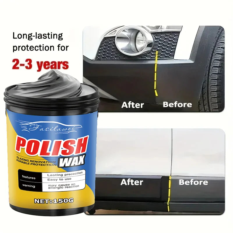 150g Plastic & Rubber Repair Paste - Black Crystal Polish for Car Scratches,