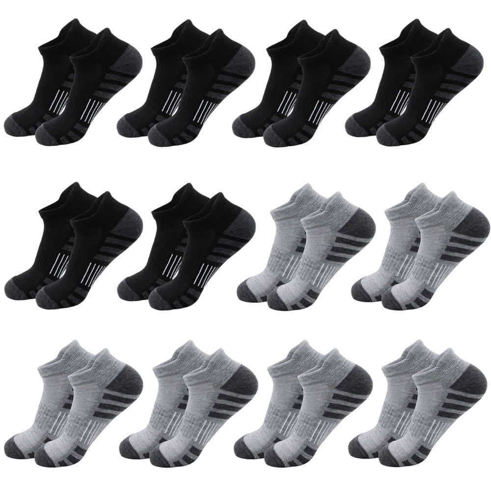 6/24 Pairs Cushioned Breathable Ankle Athletic