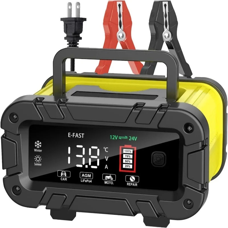 20A Battery Charger 12V/24V Smart Auto Charger for Car Truck Boat RV Lifepo4