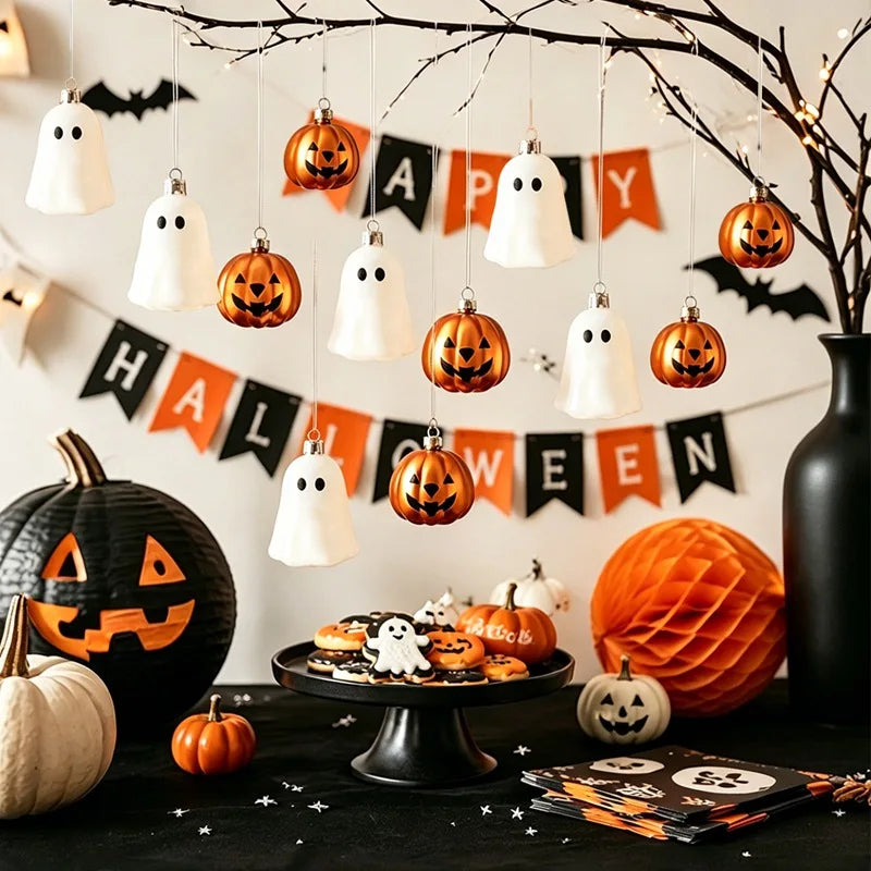 20PCS Halloween Pumpkin Ghost Hanging Ornaments