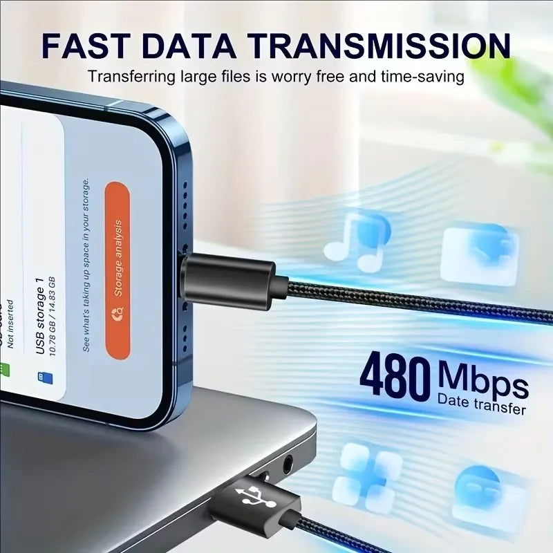 Type C USB Fast Charging Braided Cable