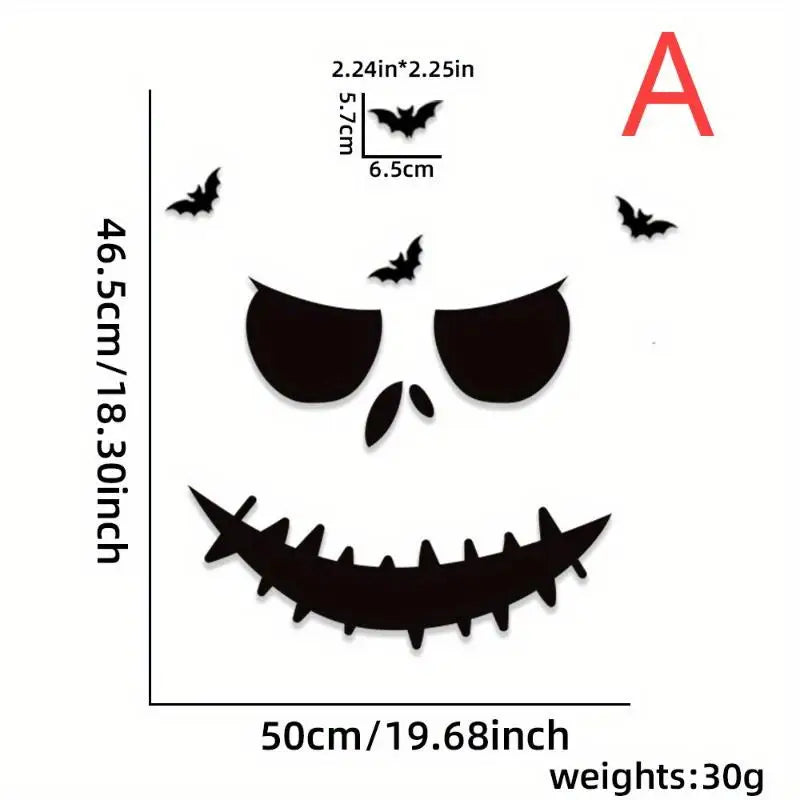 Halloween Evil Pattern Wall Sticker Waterproof Removable Decal