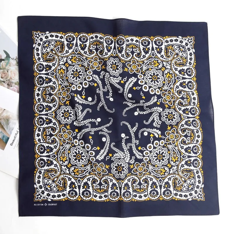Unisex Hip Hop Women Men Bandana Scarf Punk Square Bandanas Headwear Fashion
