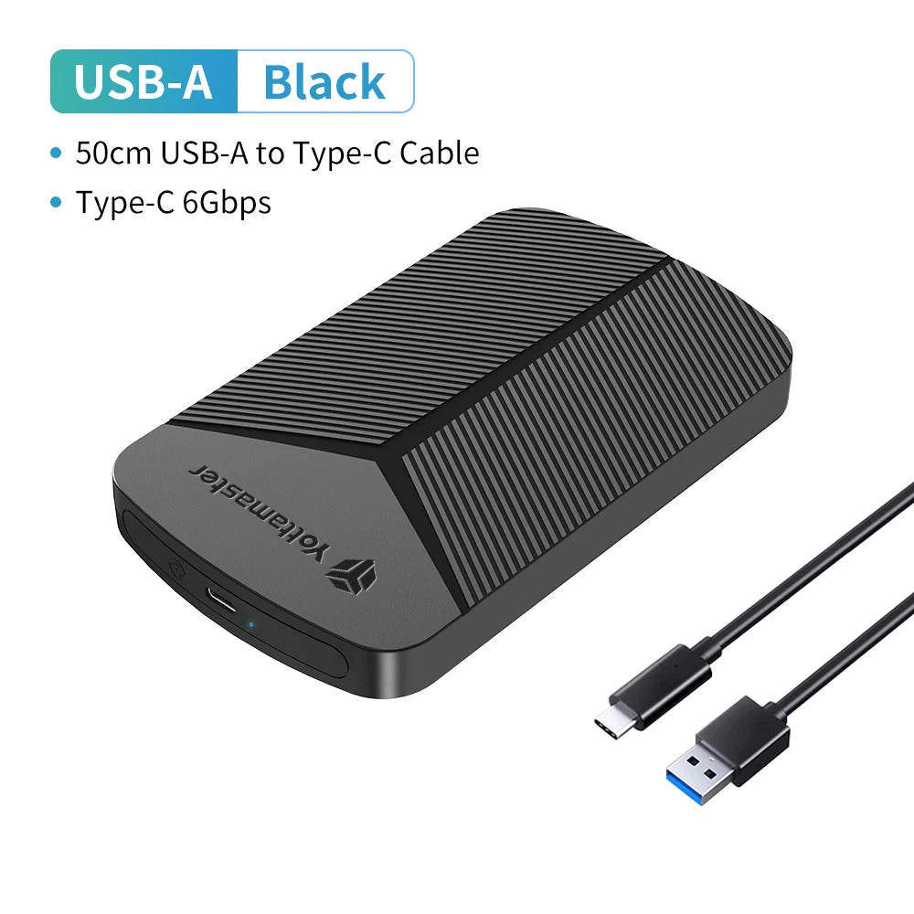 Yottamaster 2.5 Inch HDD Case External SSD Hard Drive Case SATA to USB 3.0 HDD