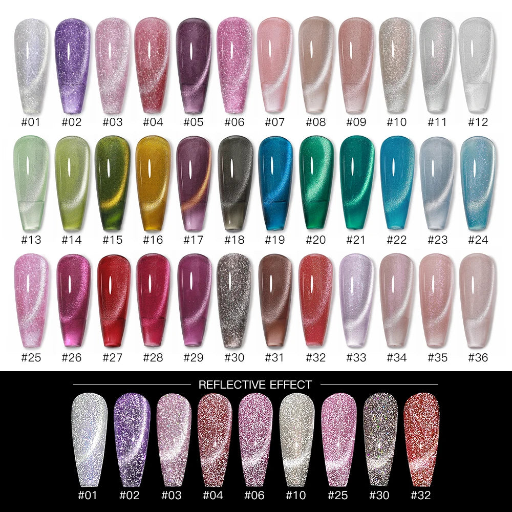 AS 15ml Cat Magnetic Gel Nail Polish Cat Eye Glitter
