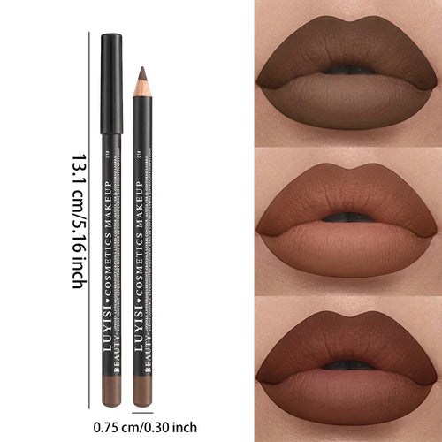 4 Pcs Matte Lip Liner Pencil Set, Waterproof Long Lasting Smudge Proof Lip Liners