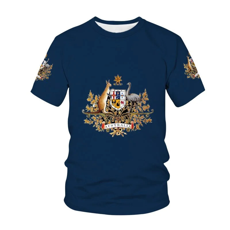 New Casual Men's Summer 3D T-Shirt British Flag Print Short Sleeve Sports Party Travel Street T-Shirt Family Hot Sale