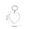 1/100pcs Transparent Photo Frame Keychain Creative Acrylic