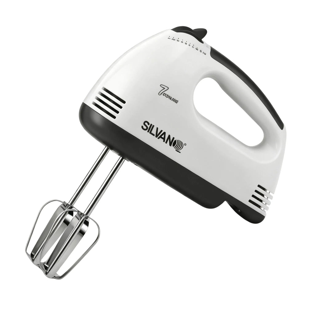 200W Electric Hand Mixer with 7 Adjustable Speeds, Stainless Steel Baking Dough Mixer