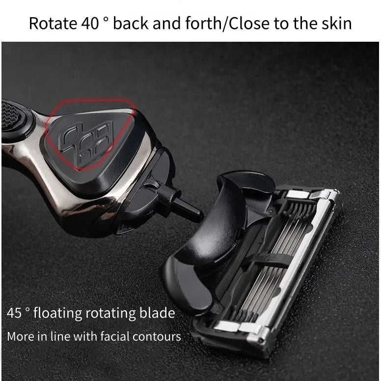 High Quality Men's Manual Safety Shaver with Handle Offered, 4 German 5 Layer Stainless Steel Shaver Blades
