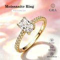 0.5-2.0 Carat Emerald Cut Moissanite Ring S925