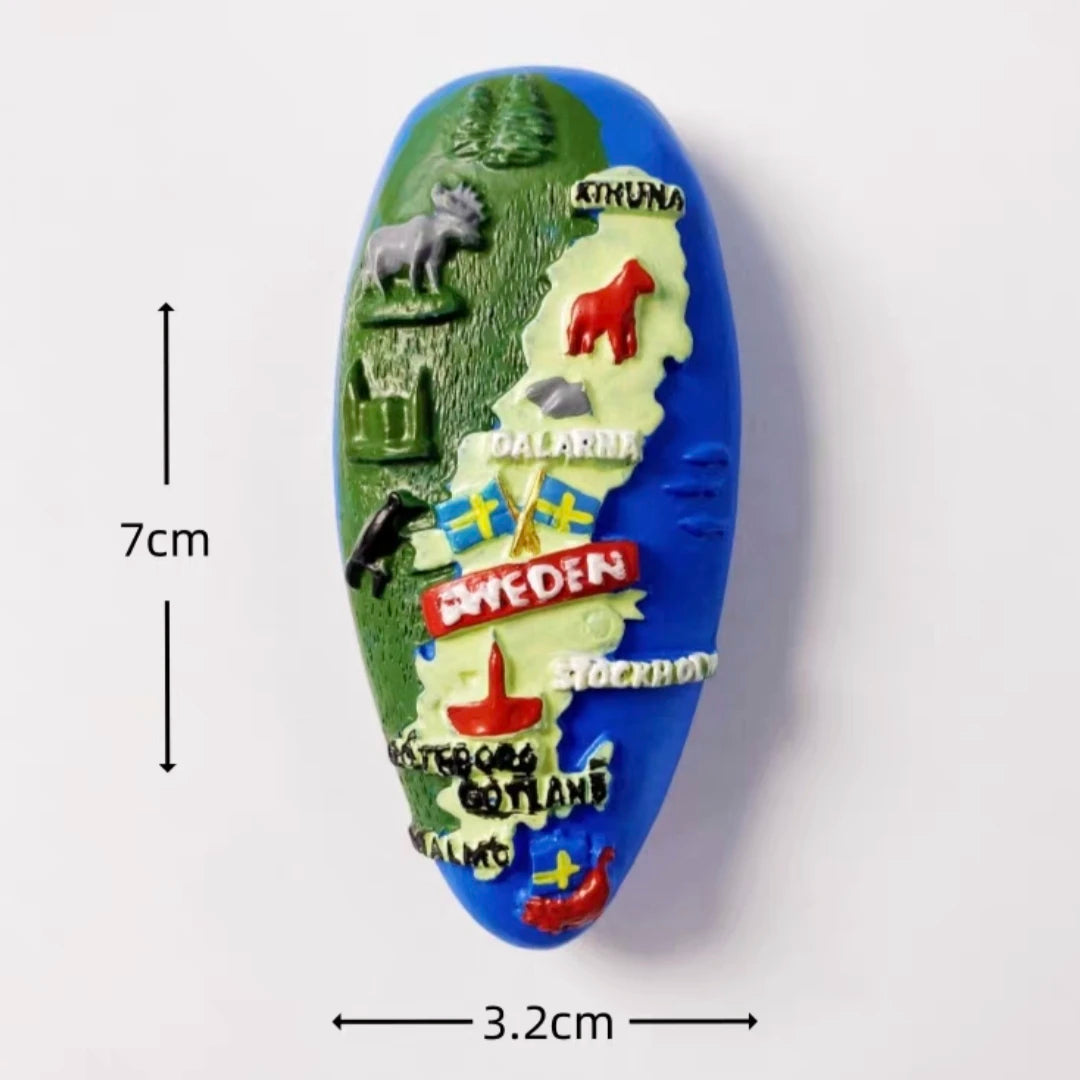 Sweden Amorous Feelings Fridge Magnets Tourist Souvenirs Crafts Refrigerator magnet Decoration Articles Handicraft Gifts