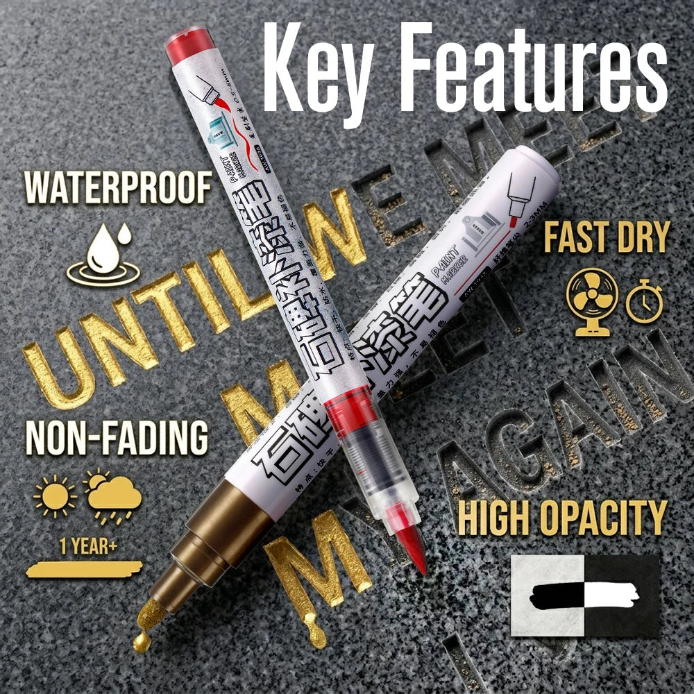 4 Colors Tombstone Marker Pen Professional Inscription Repair