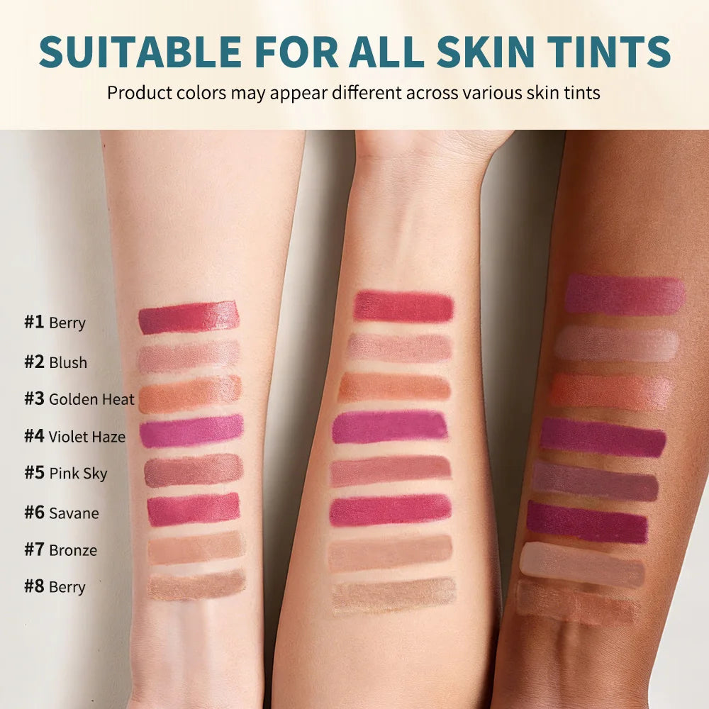 8 Color Balm SPF 50 Mineral Sun Lip & Cheek Tint Hydrating Water Resistant Long Lasting Buildable Blush Natural Makeup