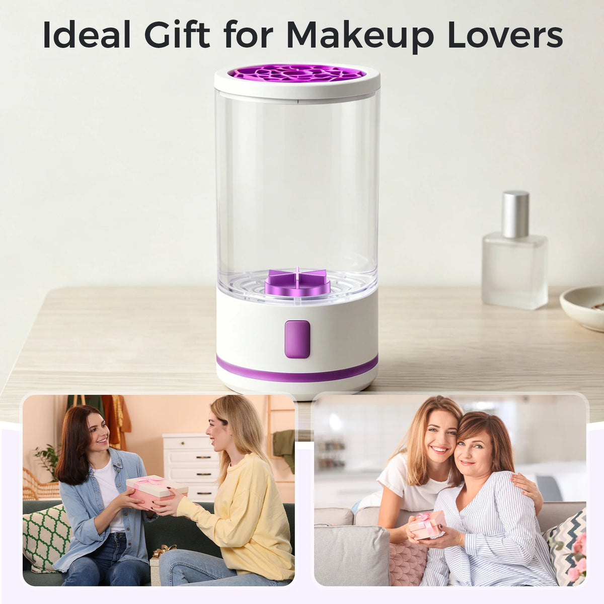 Electric Makeup Brush Cleaner Machine - 12000 RPM