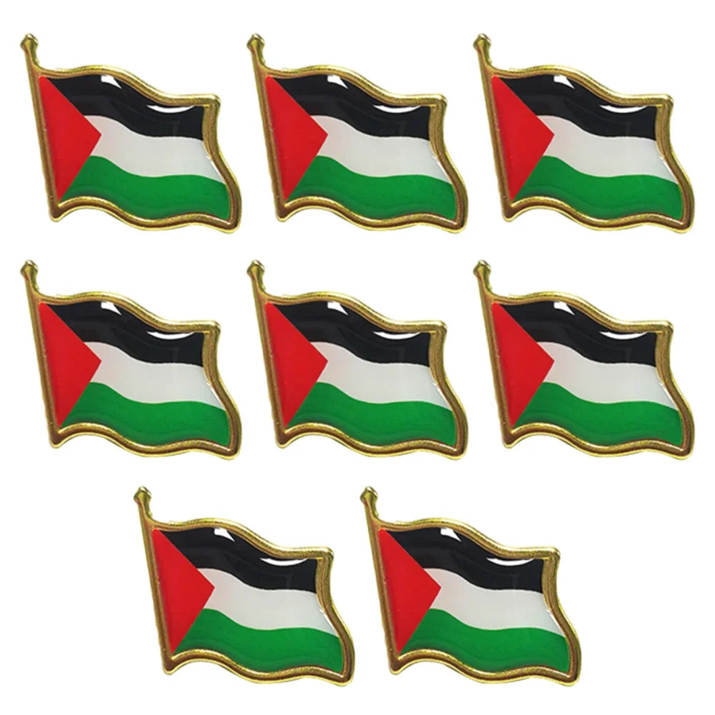 5-80Pcs Palestine Metal Flag Lapel Pin Badges For Clothes Backpack Brooch Delicate Souvenir Badge Pin Palestinian Brooch Gifts