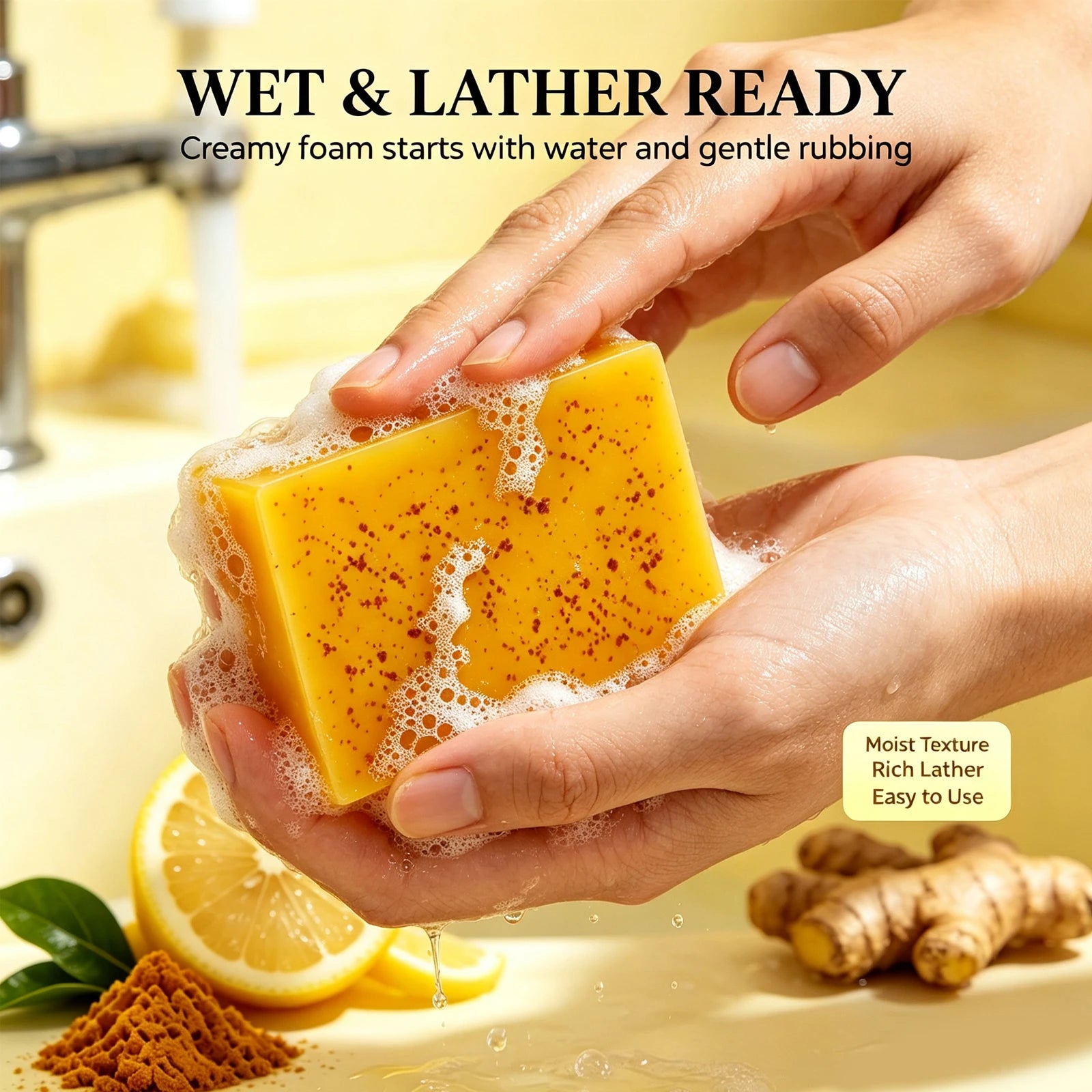 Amococo Turmeric Kojic Acid Soap 100g Deep Cleansing Bar
