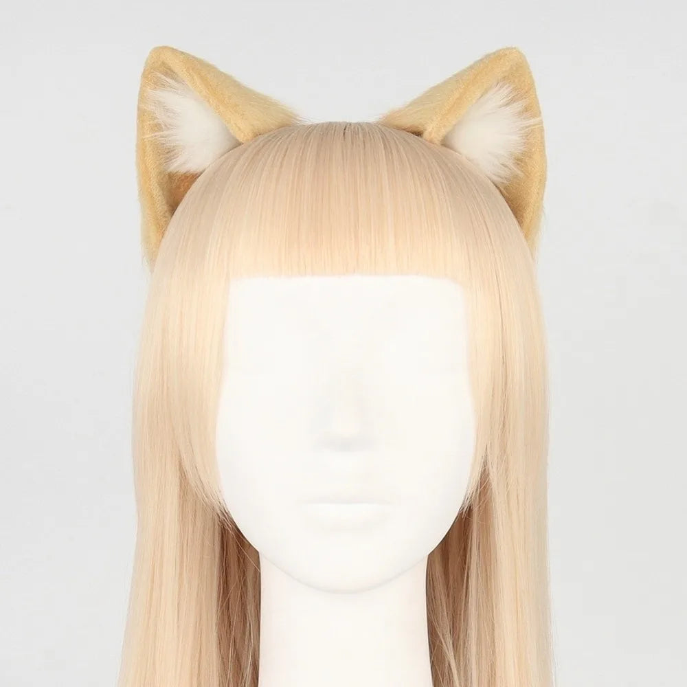Cute Animal Cat Ears Headband Furry Artificial Gothic Headband Gothic